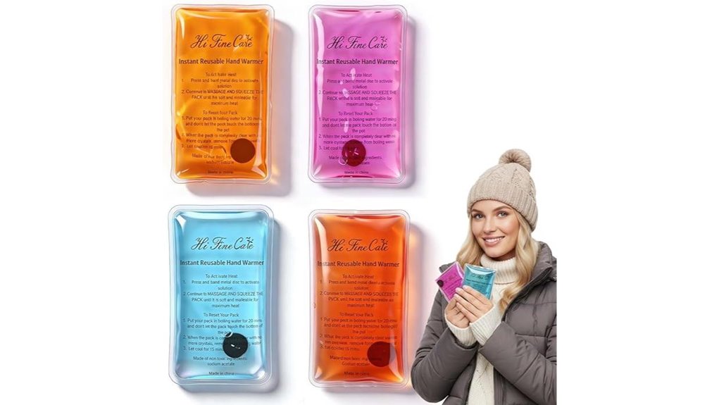 reusable click activated hand warmers