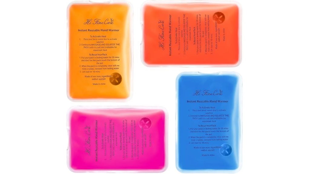 reusable click activated hand warmers