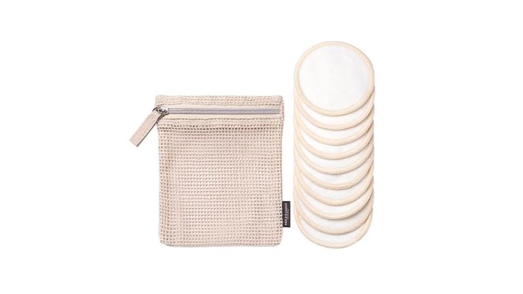 reusable cotton and bamboo makeup pads