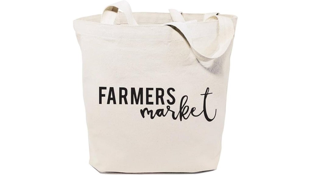 reusable cotton canvas tote