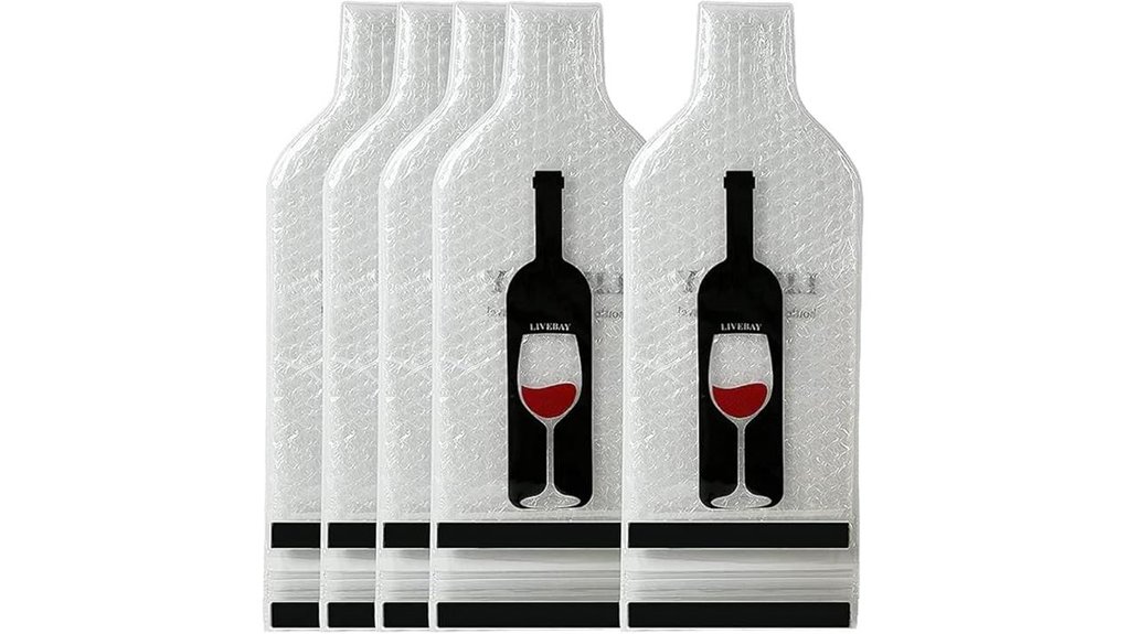 reusable five pack wine bottle sleeves