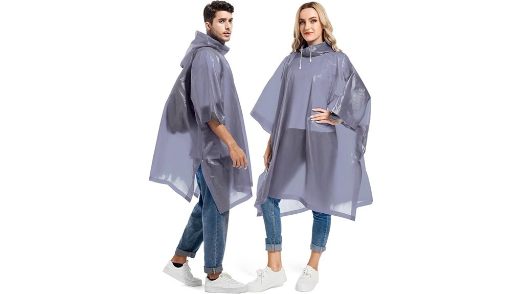 reusable heavy duty adult rain ponchos