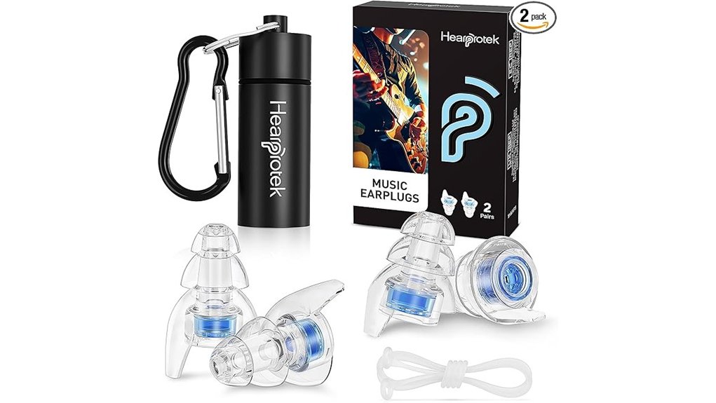 reusable high fidelity concert earplugs