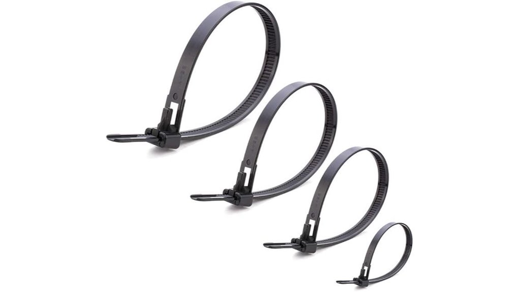 reusable nylon zip ties pack