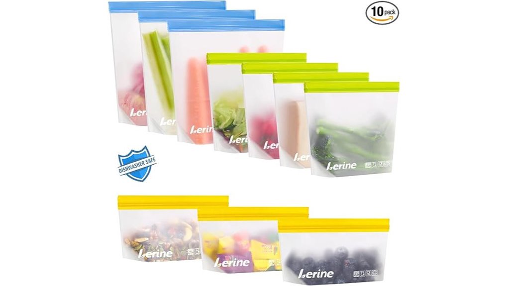 reusable silicone freezer bags