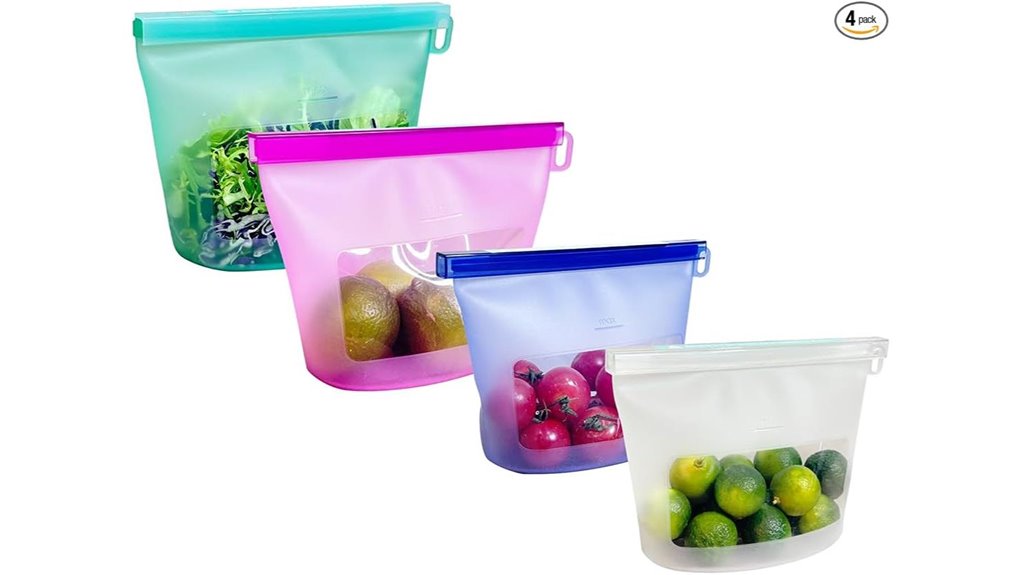 reusable silicone snack sandwich bags