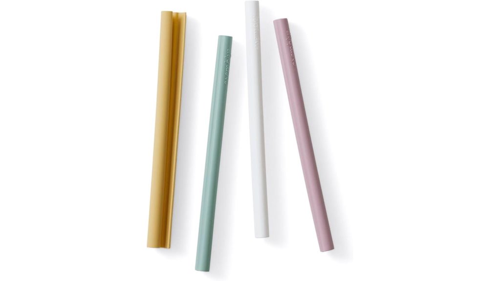 reusable silicone straw set