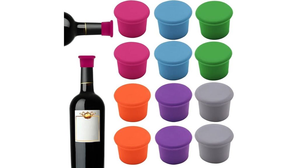 reusable silicone wine stoppers
