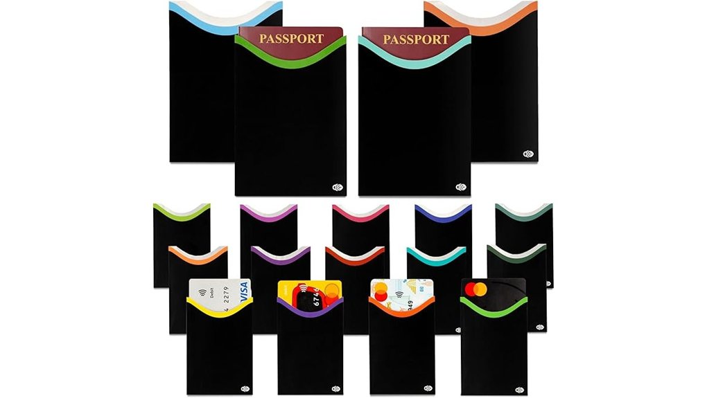 rfid blocking passport sleeves set