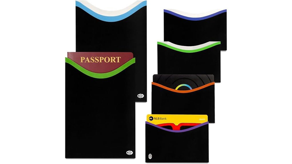 rfid blocking sleeves six pack