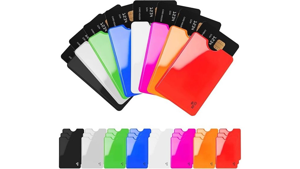 rfid blocking travel card sleeves