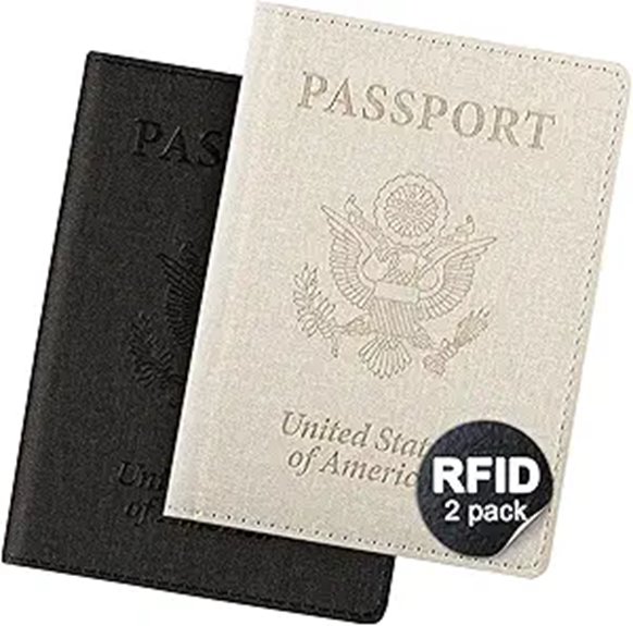 rfid blocking two pack passport covers