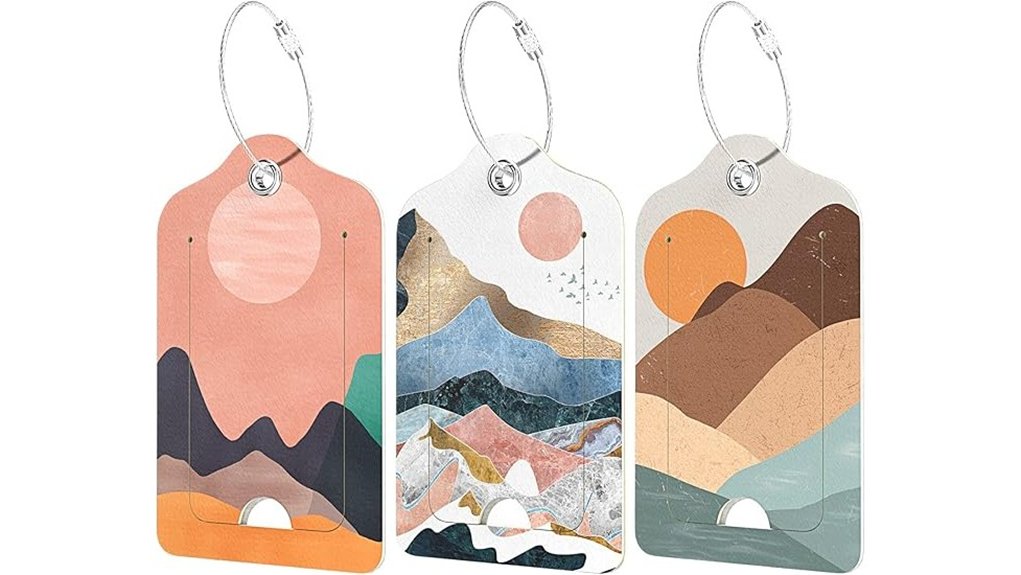 rimilak pu leather luggage tags