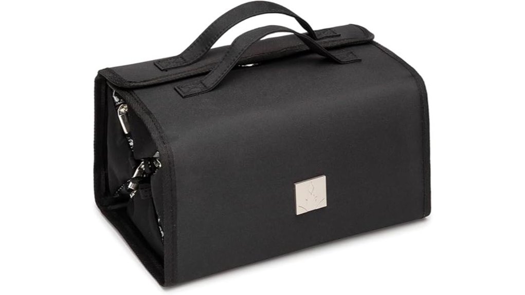 roll up travel makeup organizer