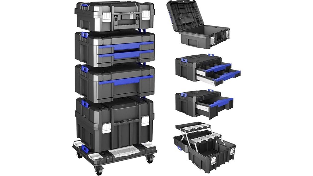 rolling four drawer tool chest