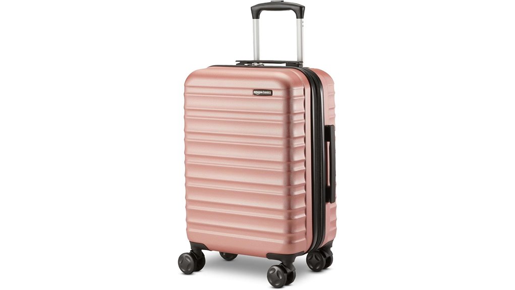 rose gold expandable carry on