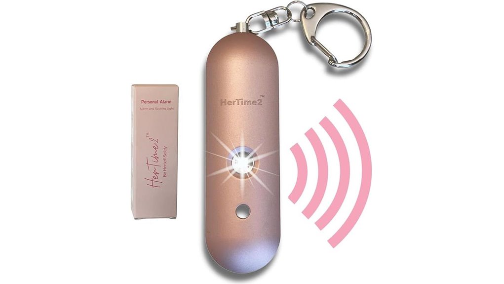 rose gold personal safety alarm