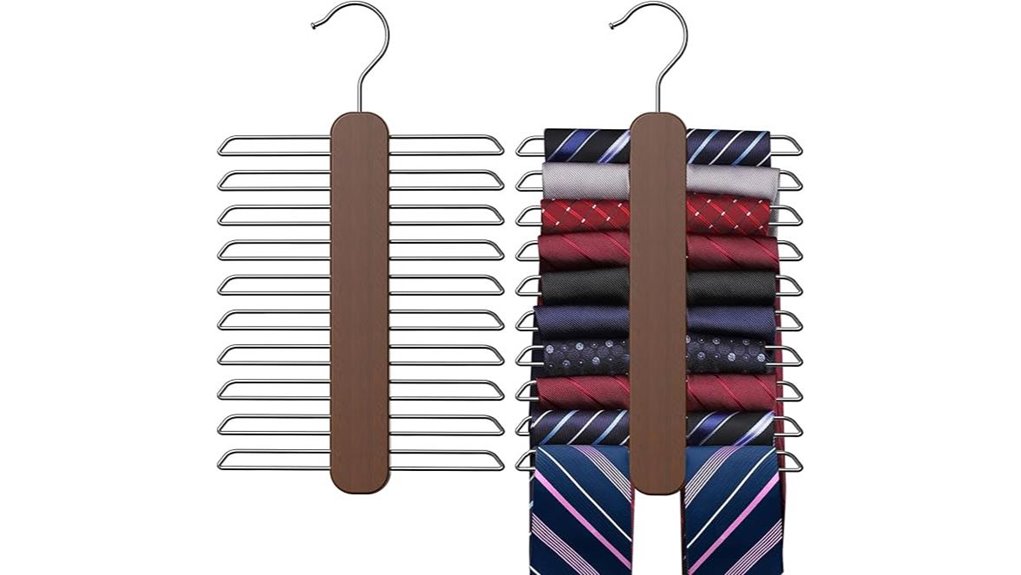 rotating 20 count wood hanger