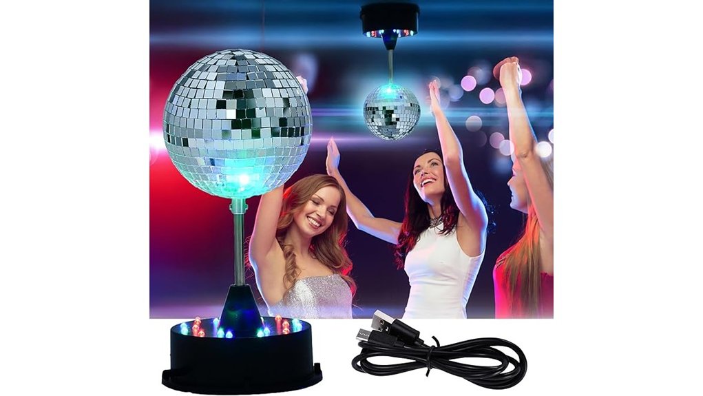 rotating mini led disco ball