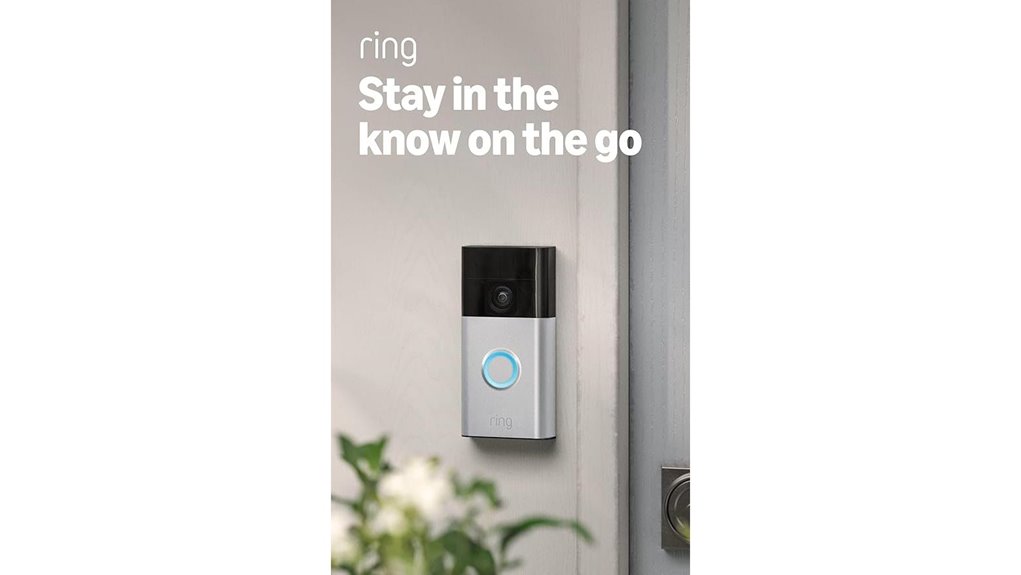 satin nickel ring video doorbell