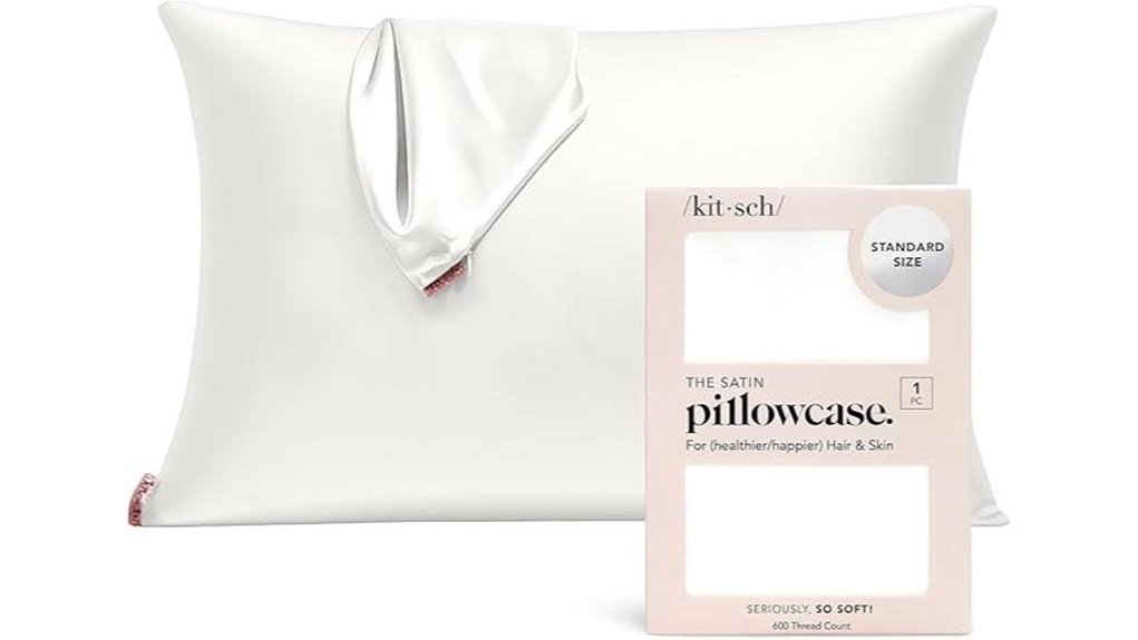 satin zippered pillowcase for hair