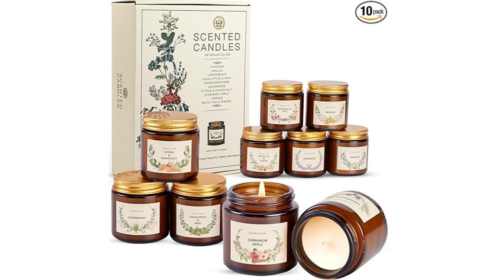 scented soy wax candle set