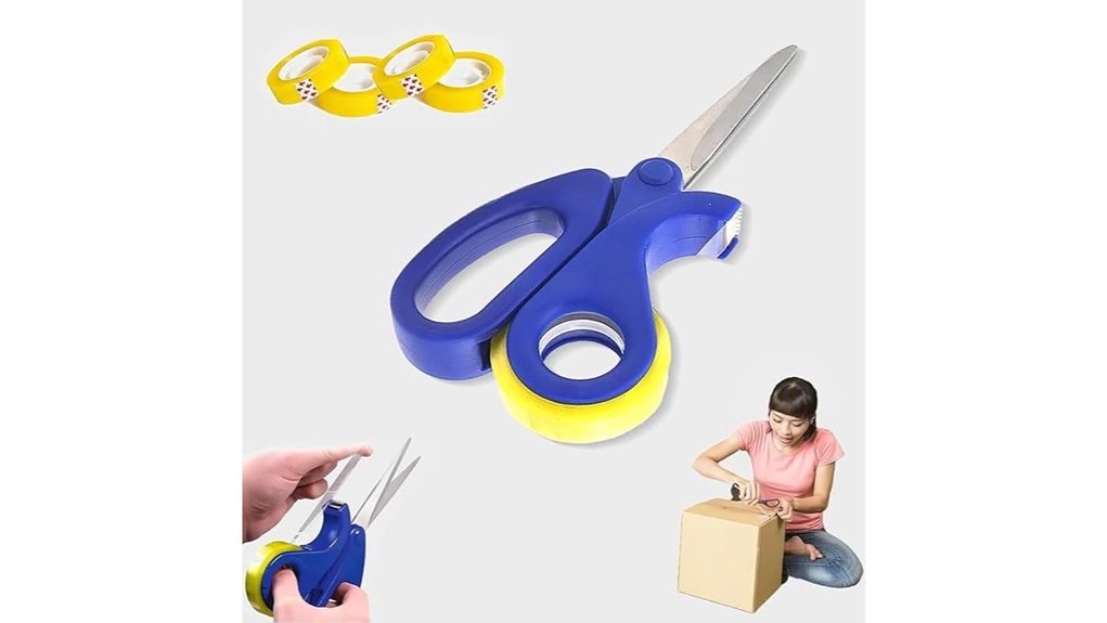 scissors with built in tape dispenser