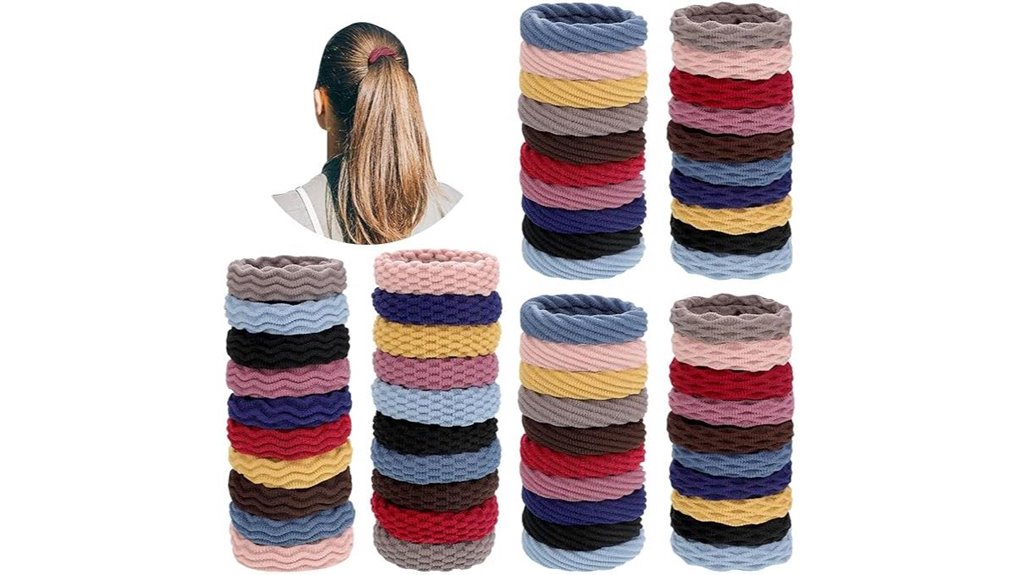 seamless cotton no crease hair ties