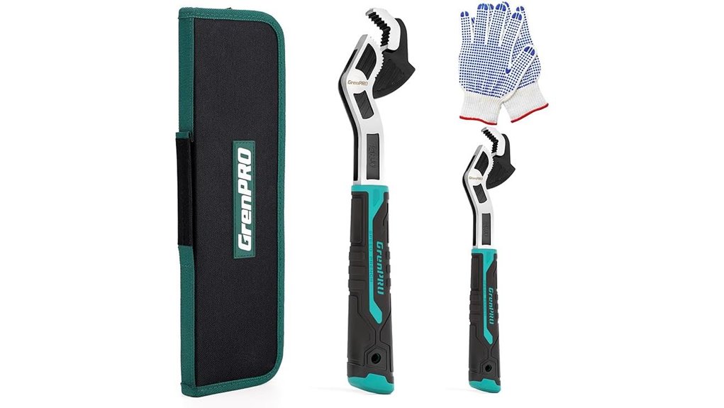 self adjusting pipe wrench set