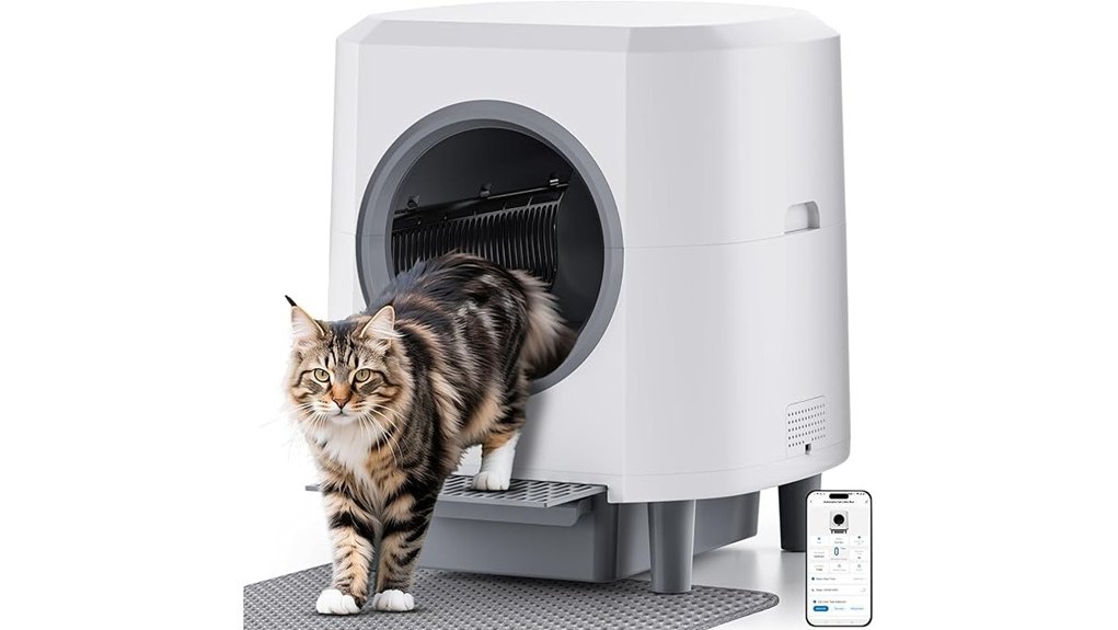 self cleaning litter box with app