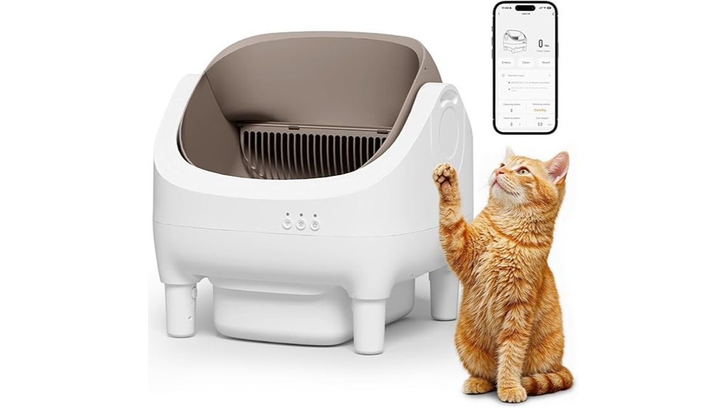 self cleaning open top litterbox