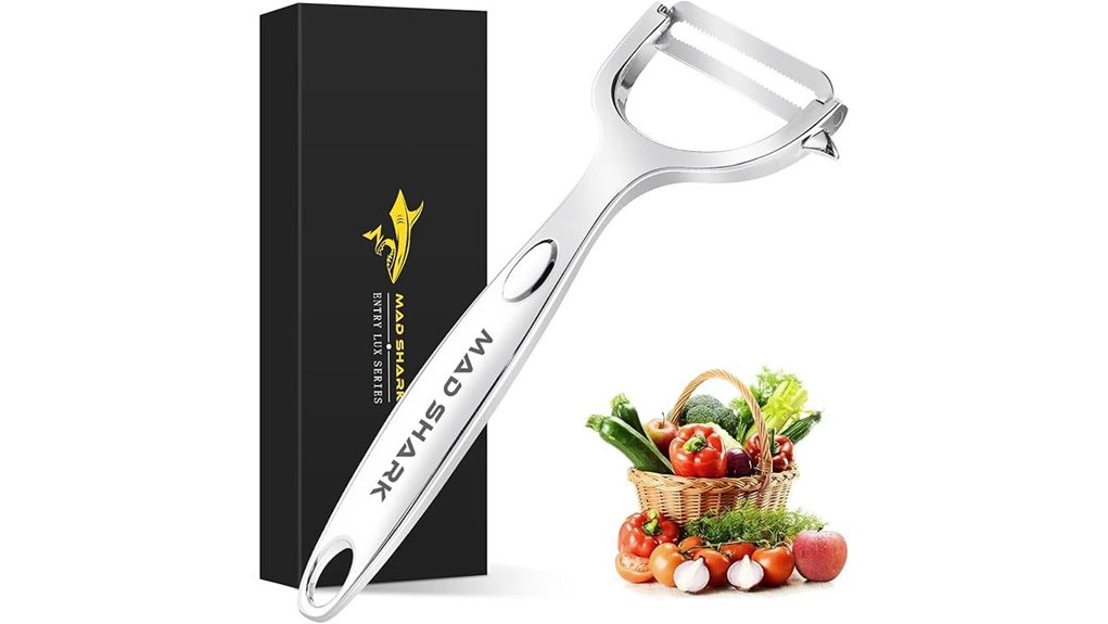 serrated stainless steel peeler
