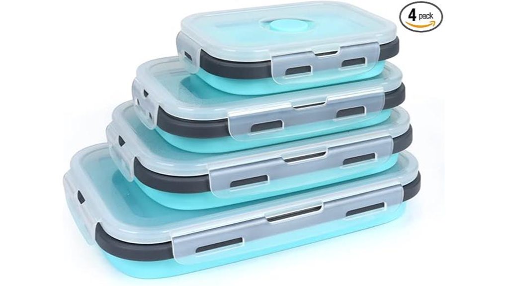 set of four collapsible containers