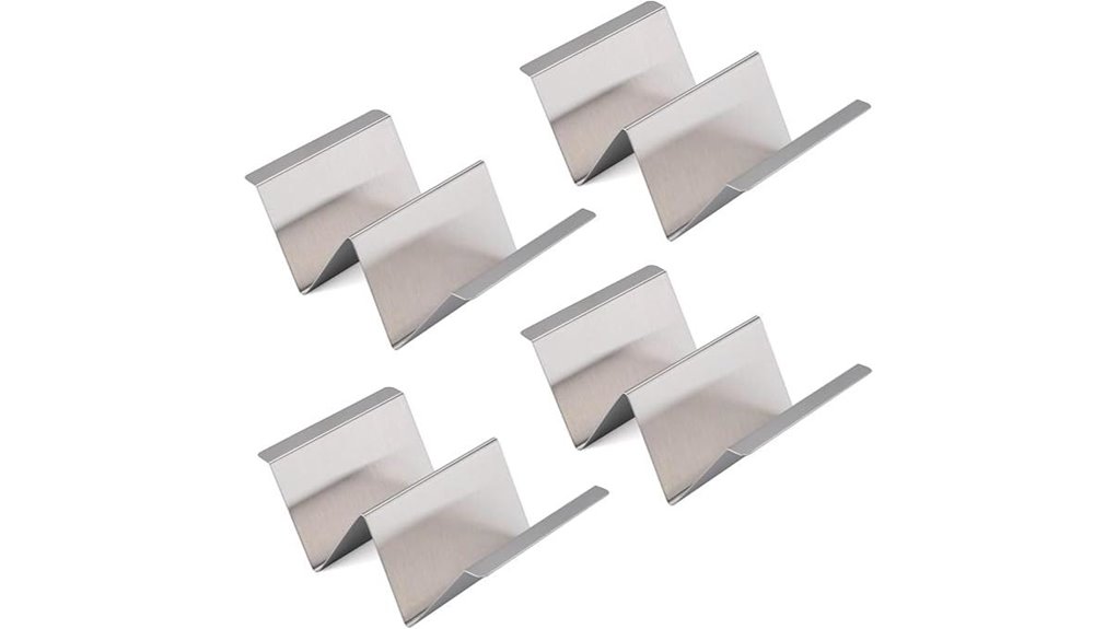 set of four stainless stands