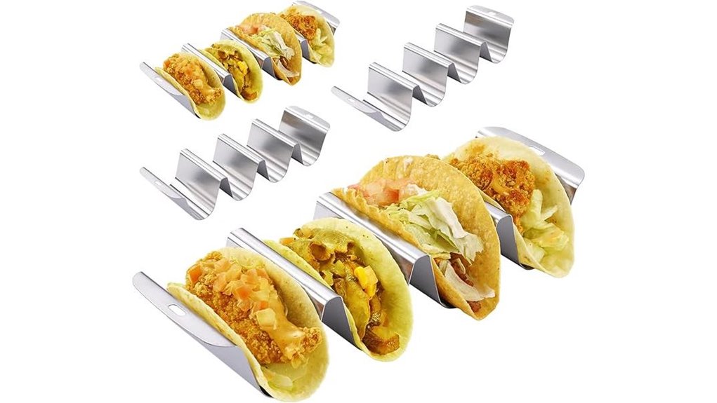 set of four stainless steel u shaped holders