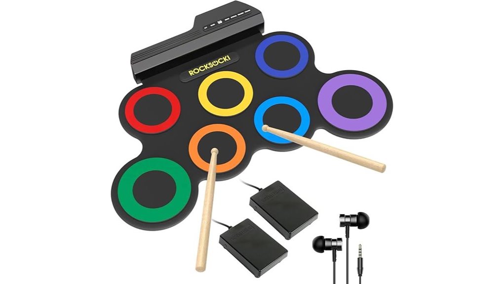 seven piece electric kids drumset