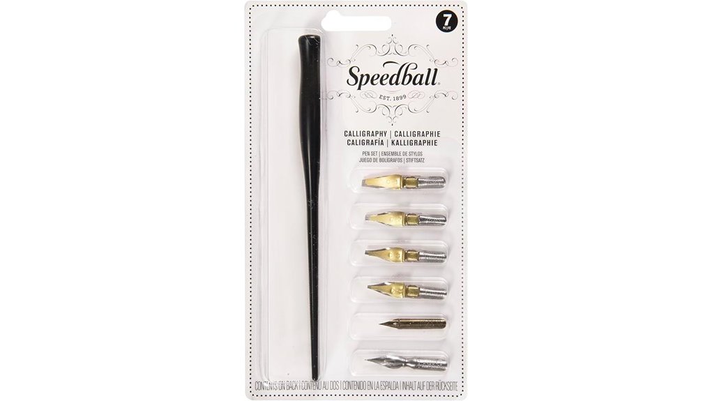 seven piece speedball calligraphy set