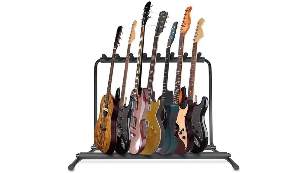 seven slot multi guitar stand