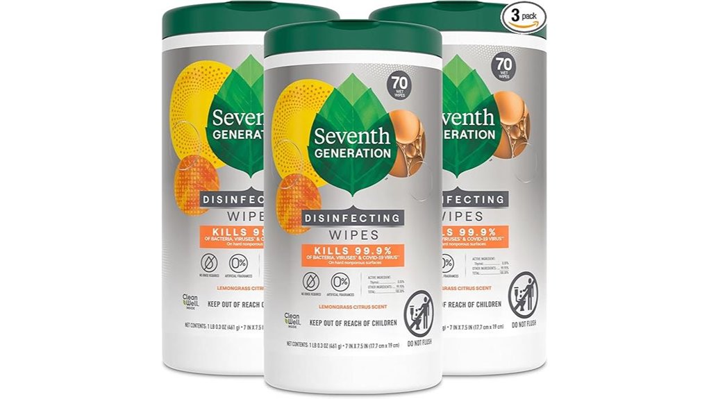 seventh generation lemongrass citrus wipes