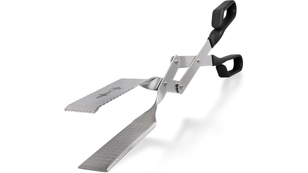 shark 17 inch black bbq tongs