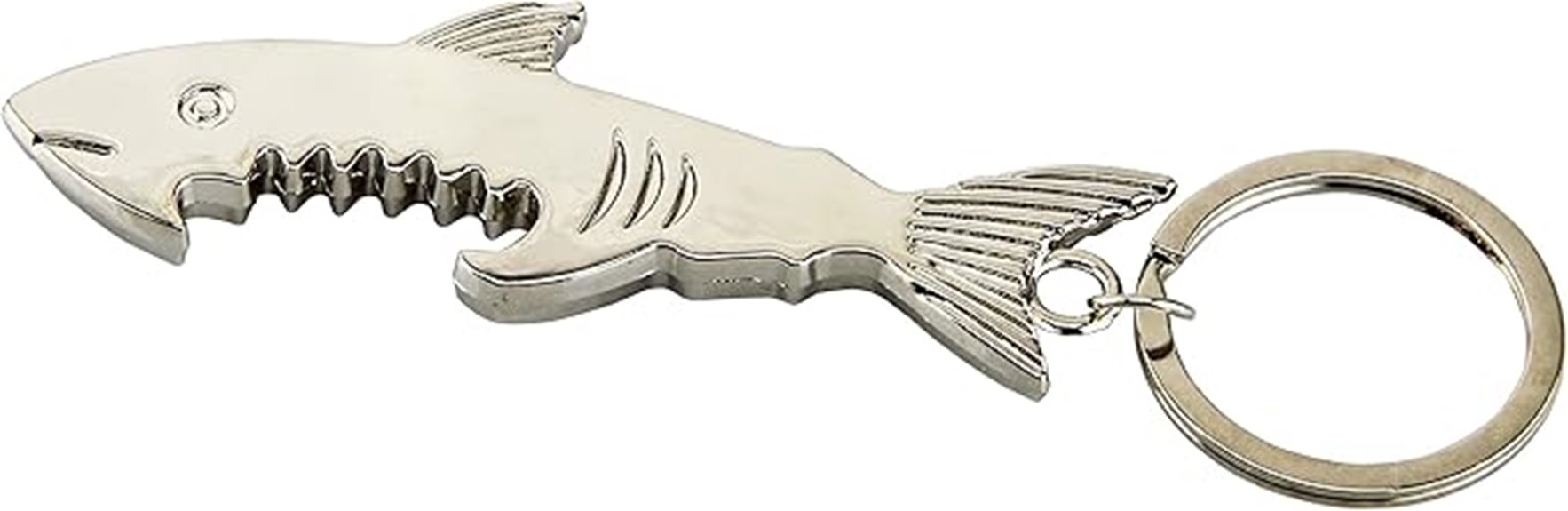 shark shaped zinc keychain bottle opener