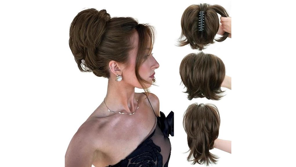 short messy claw clip bun