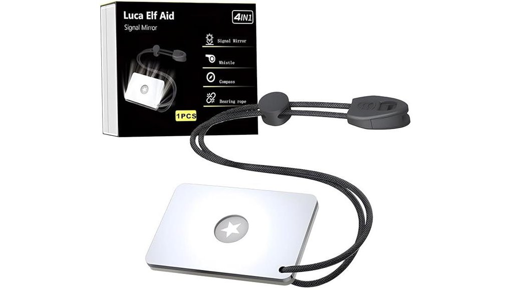 signal mirror with compass