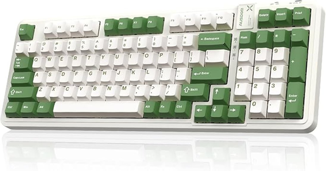 silent wireless hot swappable mechanical keyboard