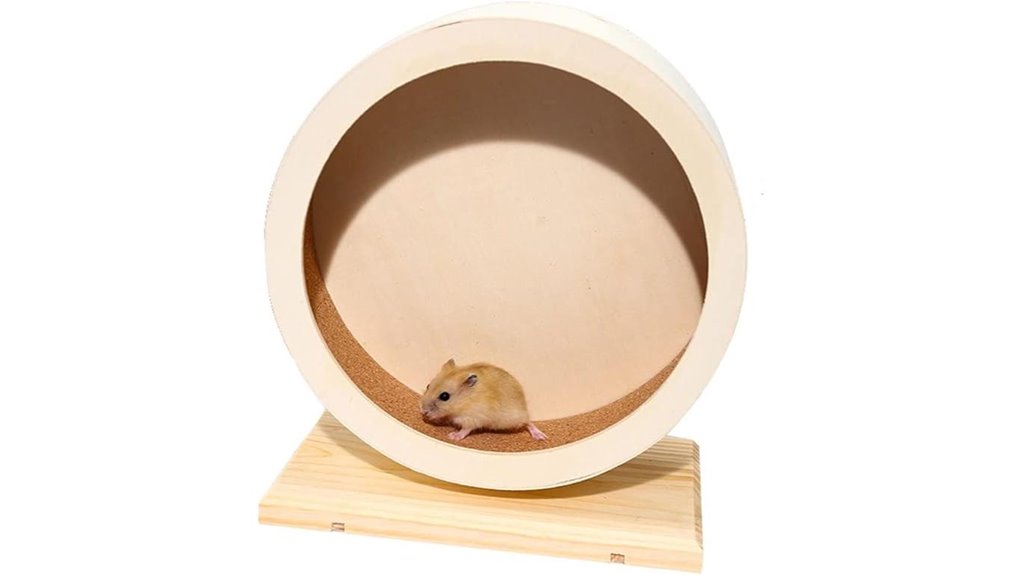 silent wooden hamster wheel