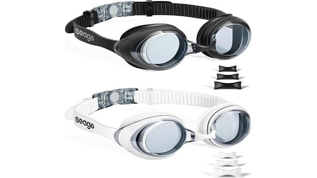 silicone anti fog uv swim goggles