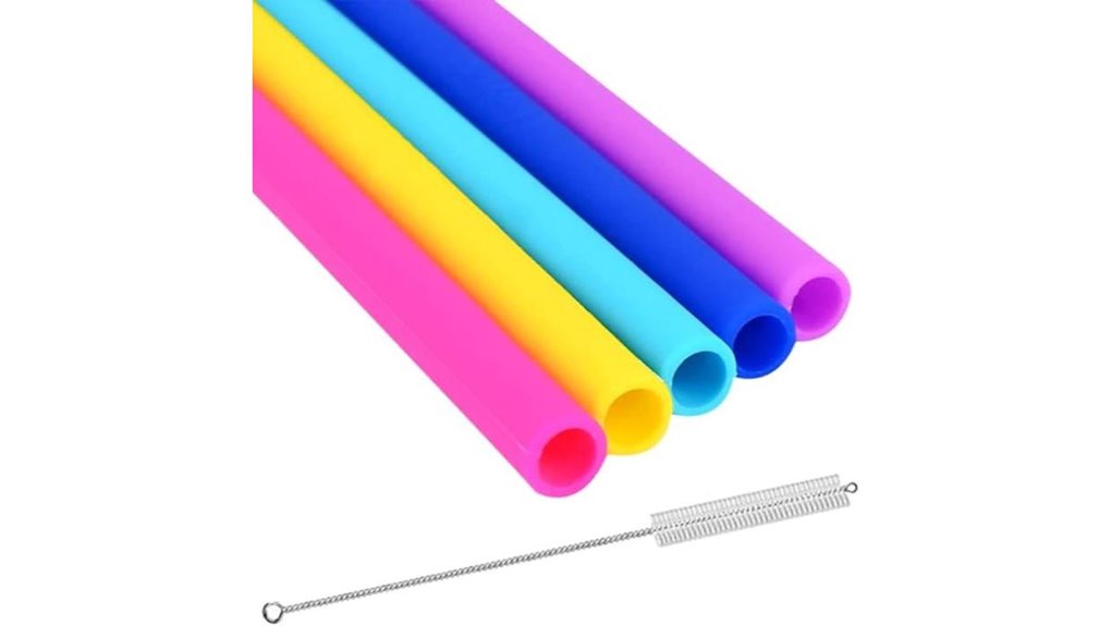 silicone extra wide reusable straws
