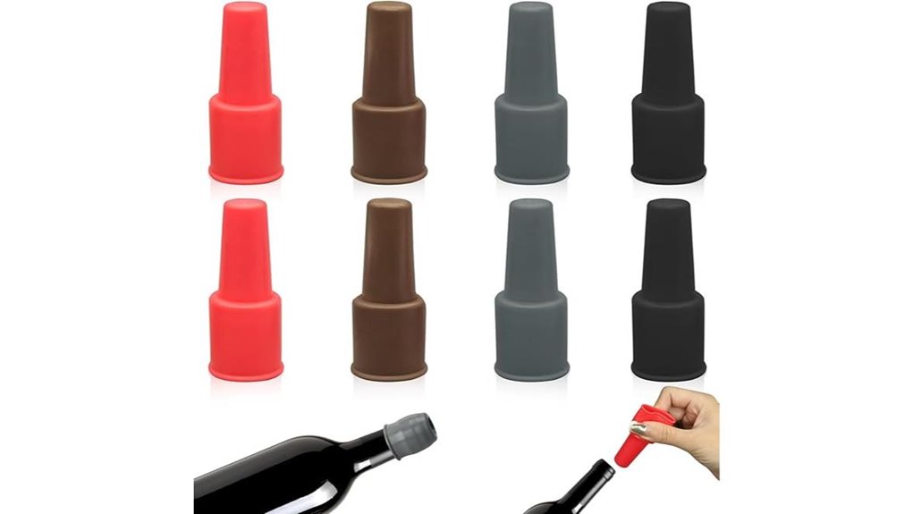 silicone four color eight pack stoppers