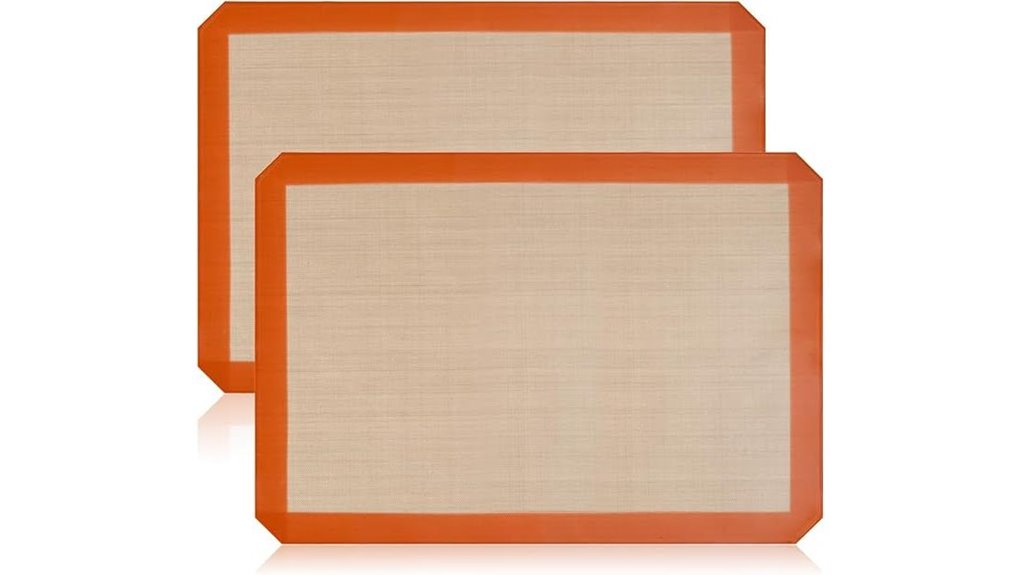 silicone half sheet baking mats