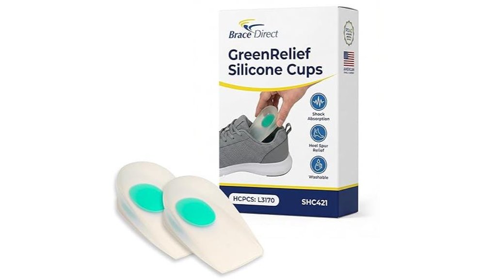 silicone heel cups pair